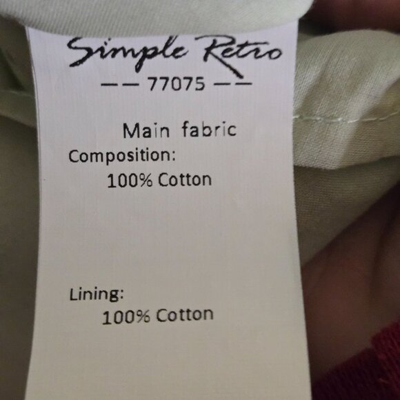 Simply Retro NWT Embroidered Lace Ruched Midi Dress Puff Short Sleeve Size M - Picture 15 of 15